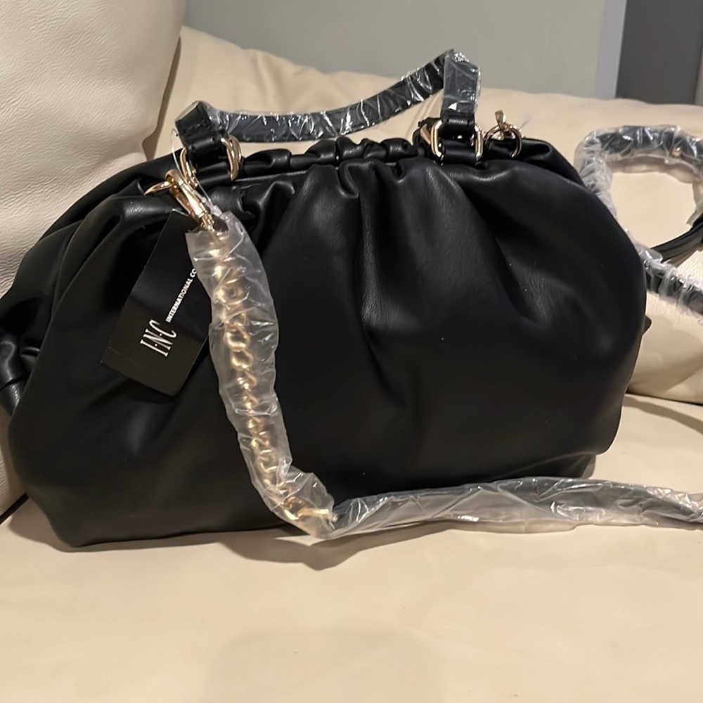 Inc black soft new shoulder bag